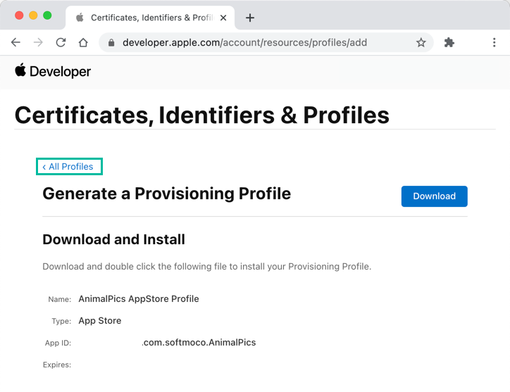 How to create an App Store Distribution Provisioning Profile 7