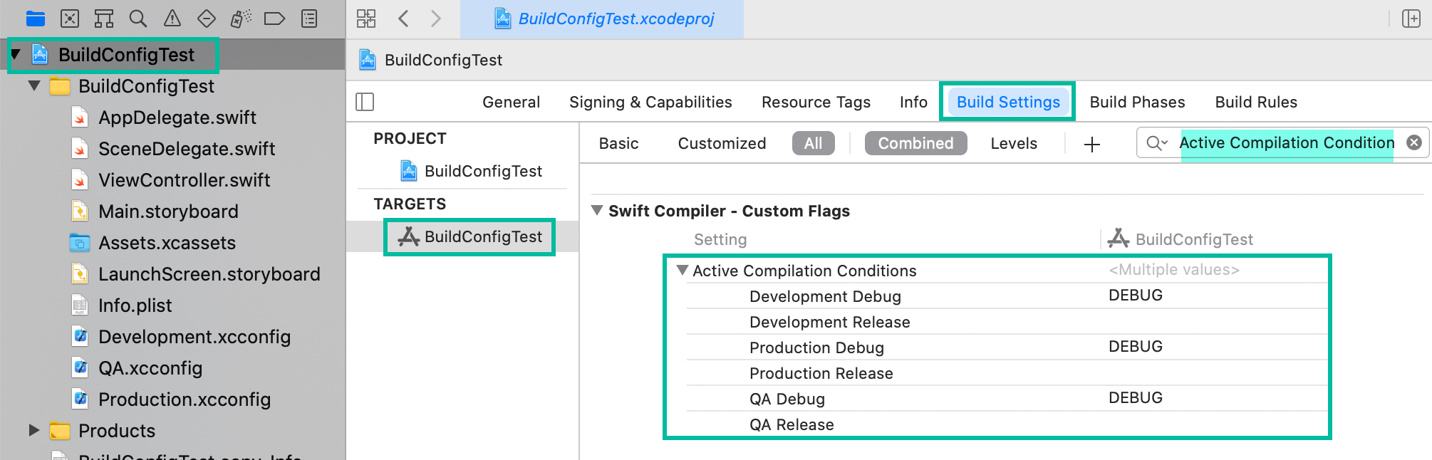Swift で、どの configuration で実行されているかを特定する方法 1