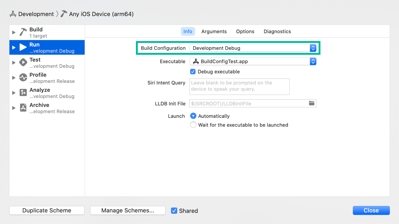 How to Create and Configure a Build Scheme in Xcode 12