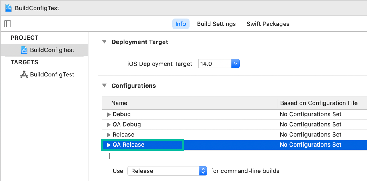 Xcode で Build Configuration を追加する方法 5