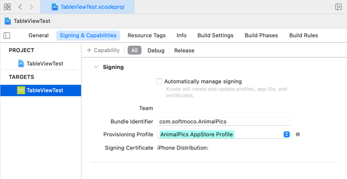 How to set the Provisioning Profile in Xcode 4