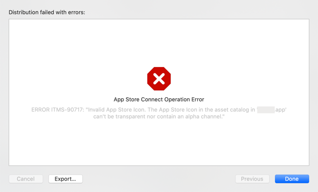 iOS - How to Fix ERROR ITMS-90717: Invalid App Store Icon 1