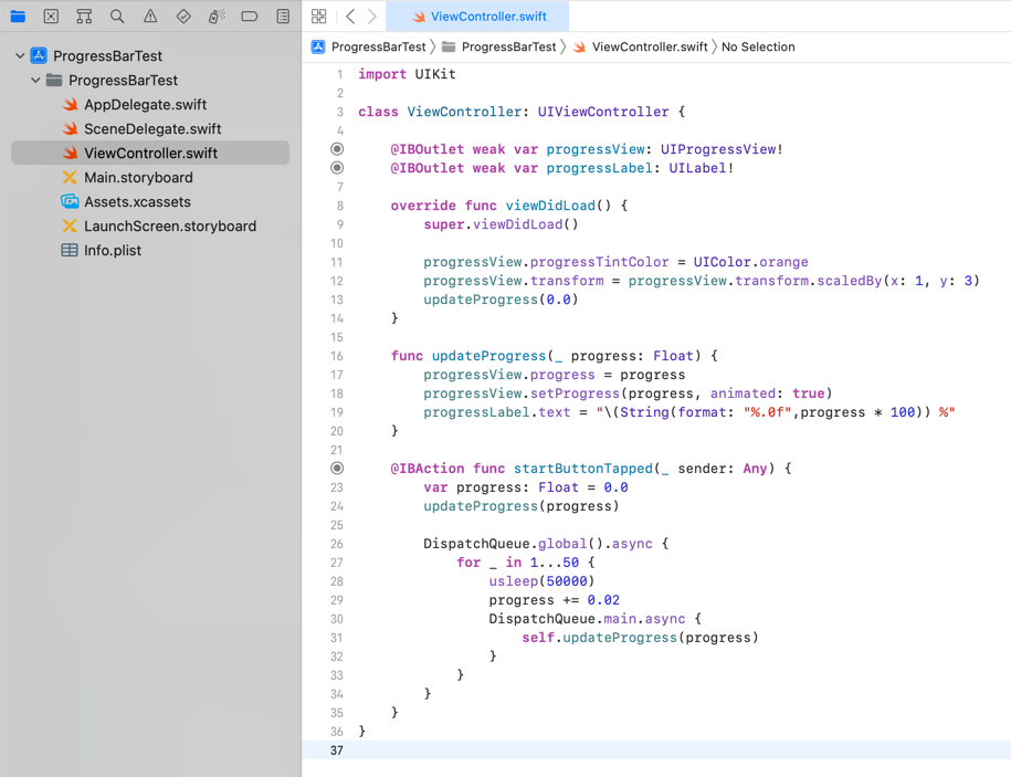 How to Use a Progress Bar (UIProgressView) in an iOS App 4