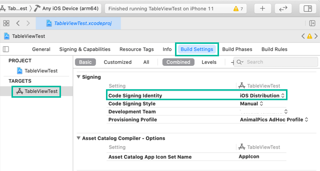 How to set the Provisioning Profile in Xcode 5