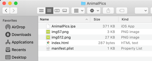 Ad Hoc 配布用に .ipa ファイルをホストする方法 4