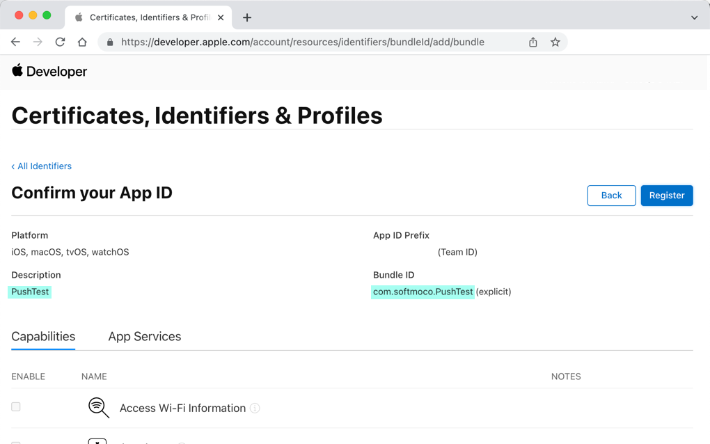 How to Create an iOS App ID 8