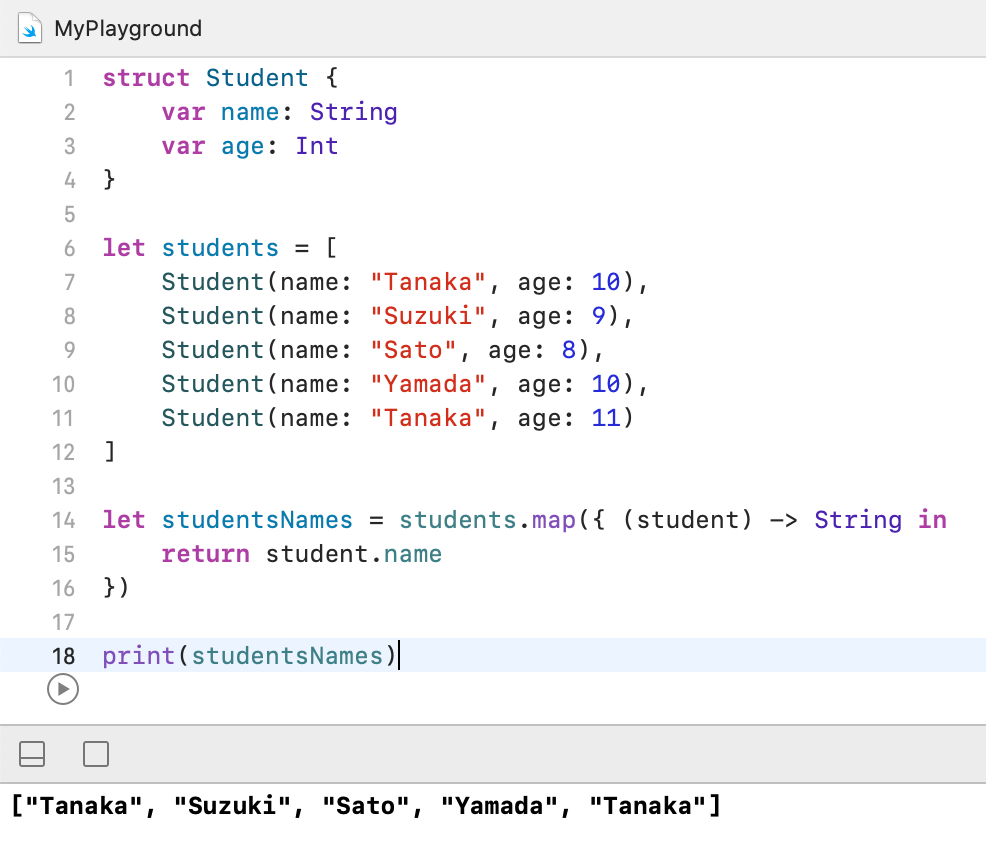 Swift の Array(配列)- ループ・map・filter 1