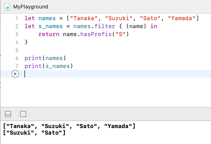 Swift の Array(配列)- ループ・map・filter 2