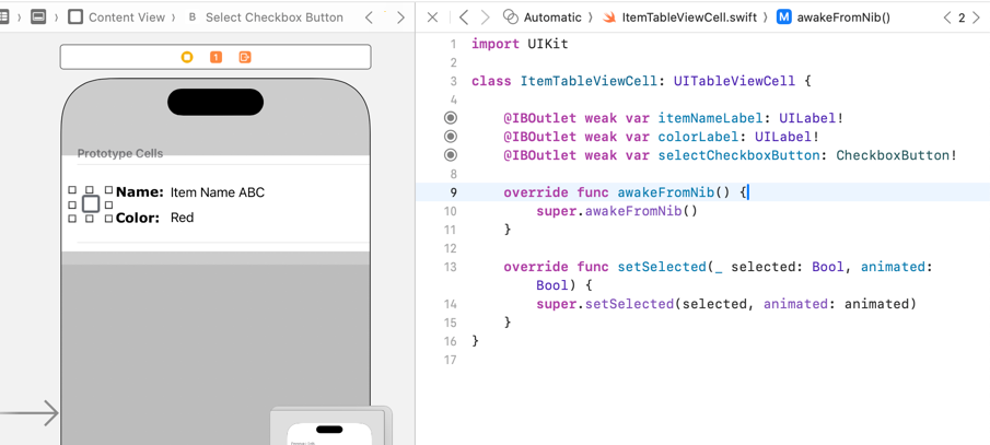Swift - Table View Cell にチェックボックスを追加する方法 13