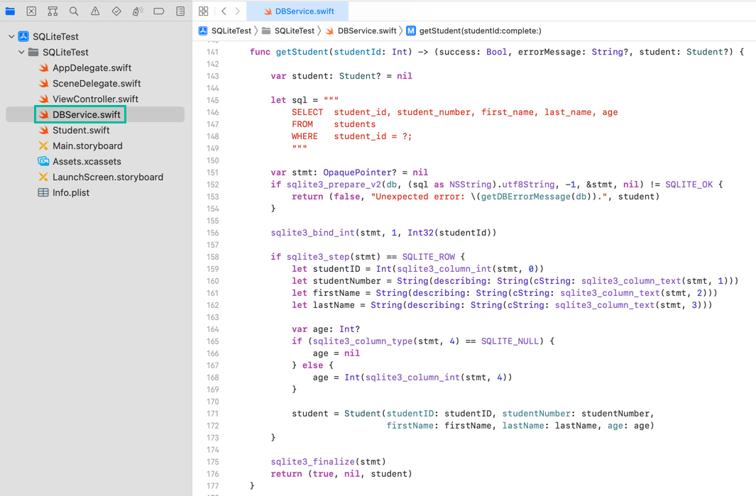 Swift - SQLite Select Data 1