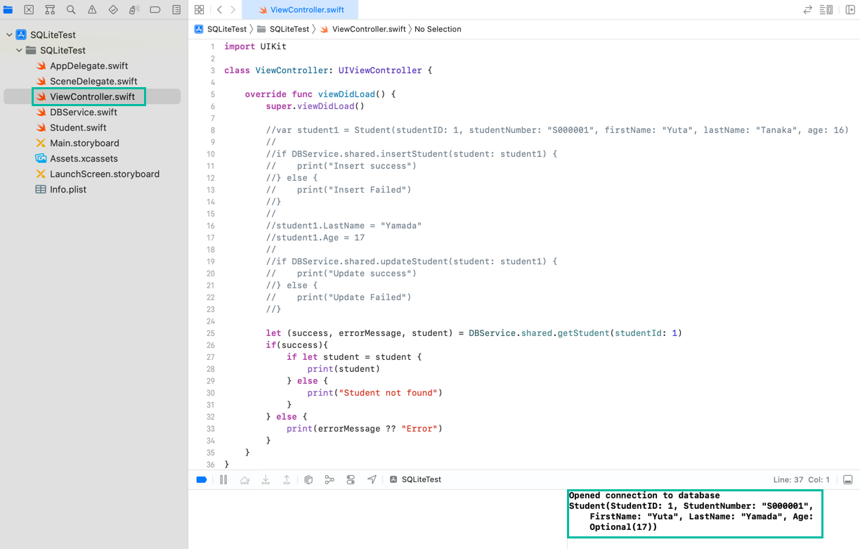 Swift - SQLite Select Data 2