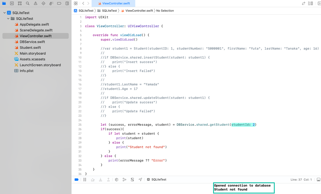 Swift - SQLite Select Data 3