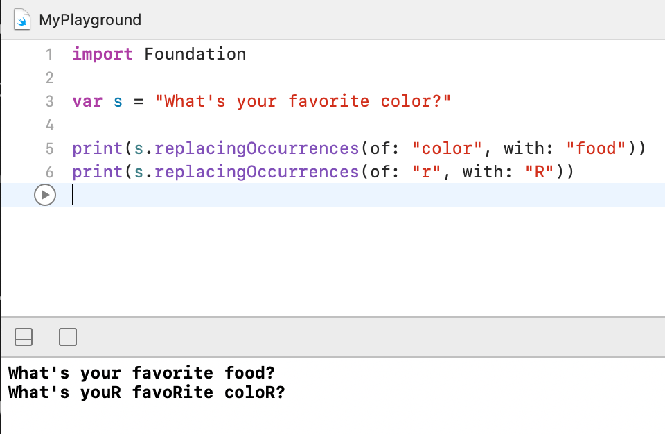 Replacing and Finding Strings in Swift 1