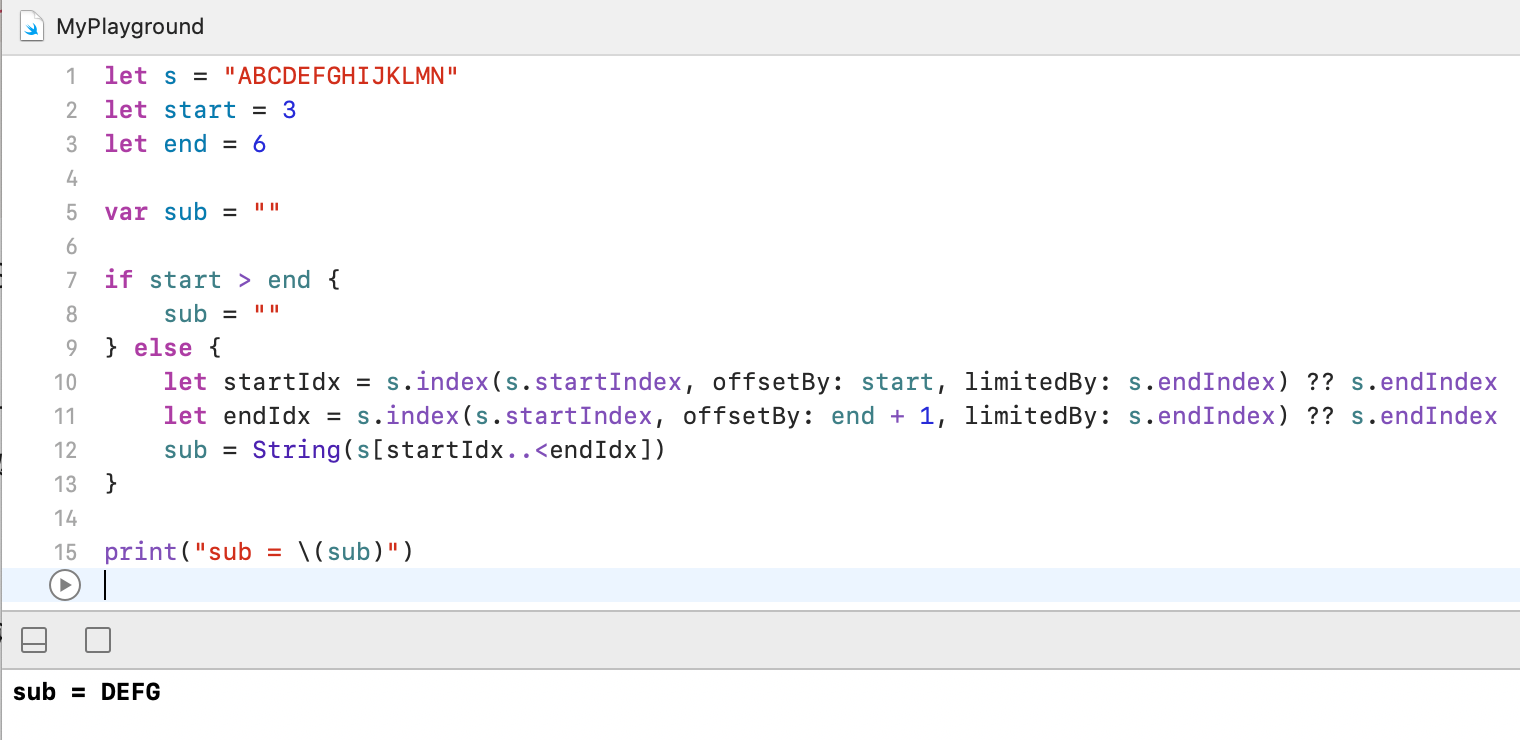 Extracting Substrings in Swift 1